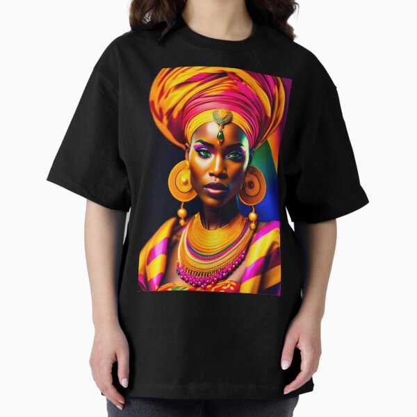 Reina tribal colorida 1 Camiseta oversize