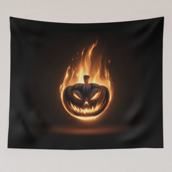 Item preview, Flaming Halloween Pumpkin designed and sold by GypsyGarou.