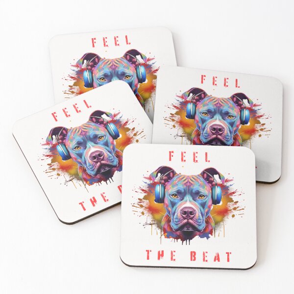 Item preview, Feel the beat, pitbull on the wave designed and sold by MajdoArt.