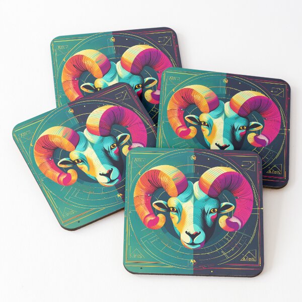 Item preview, Zodiac Aries - Neon PopArt style - HD Img designed and sold by LordoftheGeeks.
