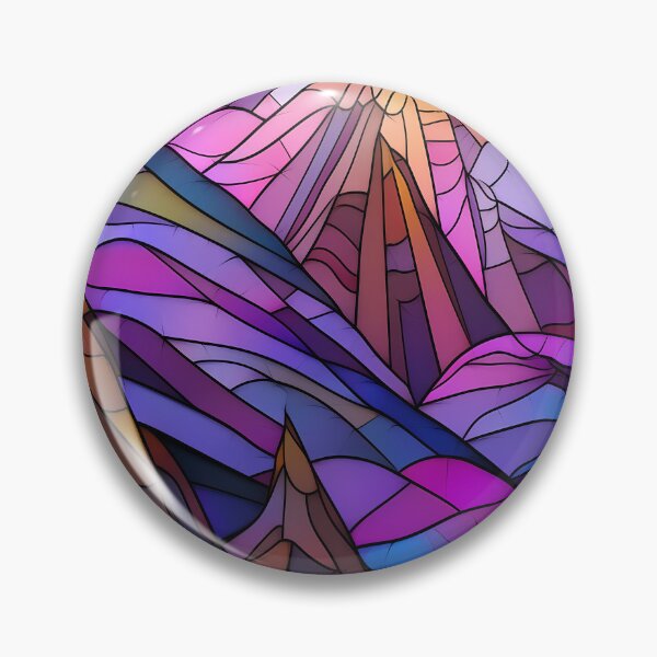 Item preview, Abstract Purple Mountain Stained Glass  designed and sold by octoboobs.