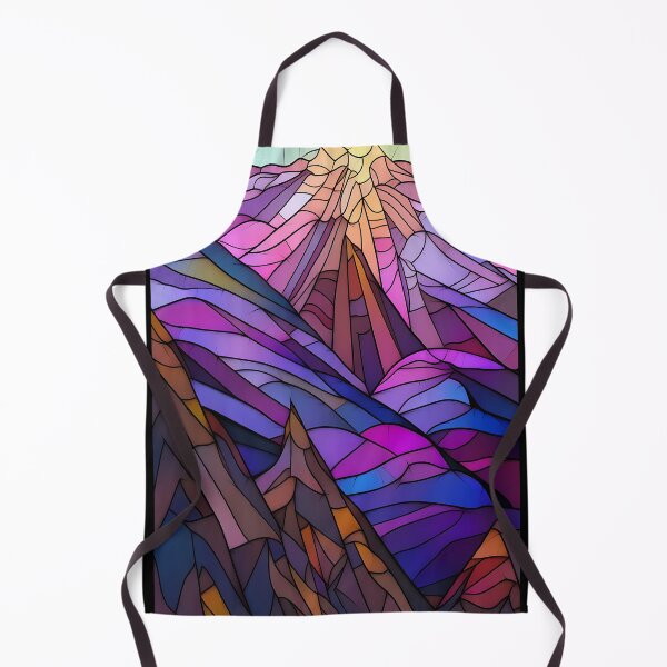 Item preview, Abstract Purple Mountain Stained Glass  designed and sold by octoboobs.