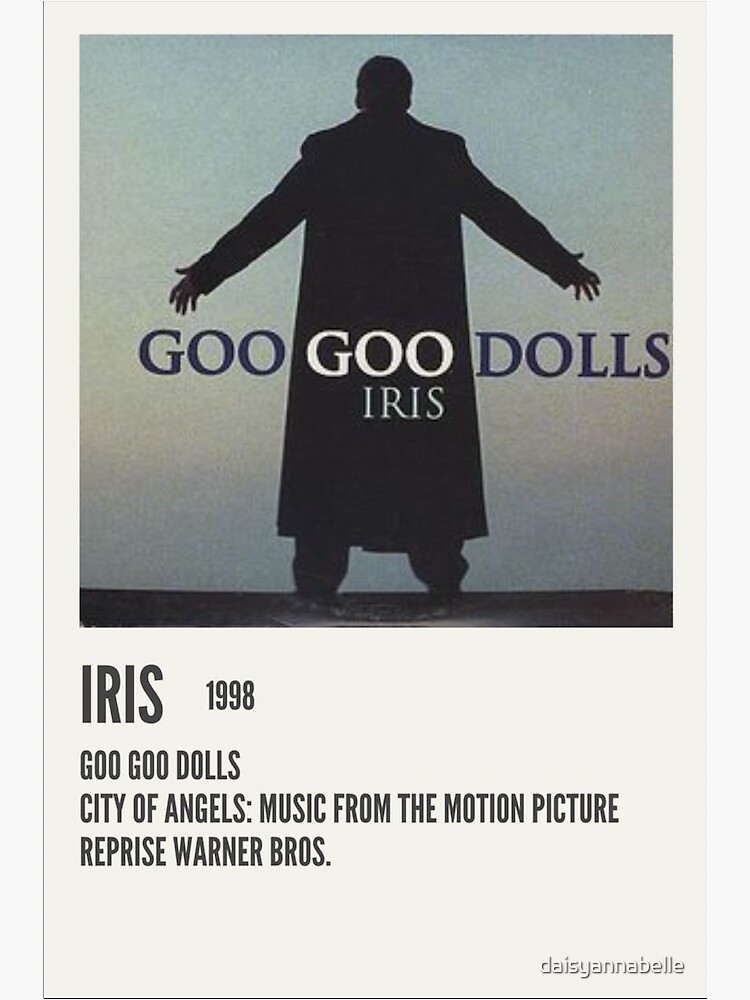 Iris Goo Goo Dolls print  Sticker for Sale by daisyannabelle