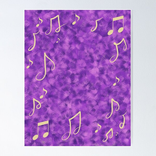 Purple Music Notes Posters for Sale | Redbubble