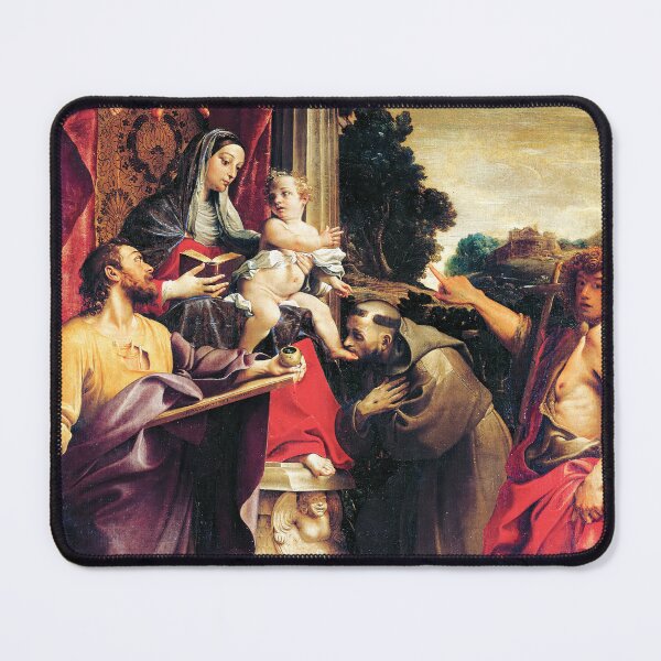 Item preview, Carracci's Madonna Enthroned: Renaissance Meets Venetian Influence designed and sold by TheSoulOfArt.