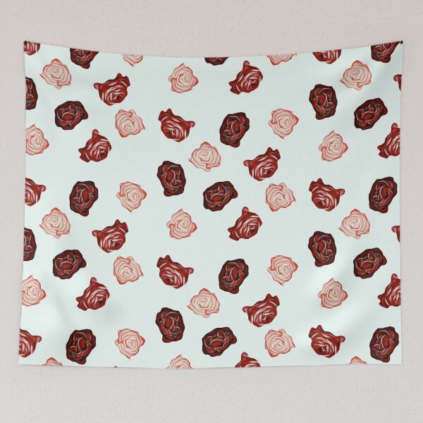 Aperçu de l'œuvre Roses rouges rétro créée et vendue par FlowerandDesing.