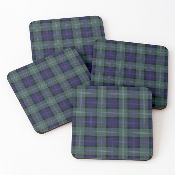 Item preview, Tartan, clan, Thompson tartan dark blue, green, black, purple colours. Scottish Plaid pattern. Checkered pattern. designed and sold by iclipart.