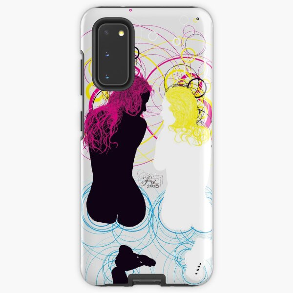 black girl white girl (and cyan magenta yellow) Samsung Galaxy Tough Case