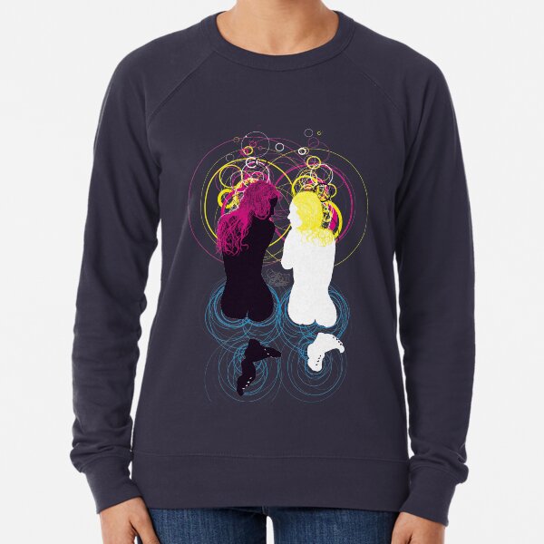 black girl white girl (and cyan magenta yellow) Lightweight Sweatshirt