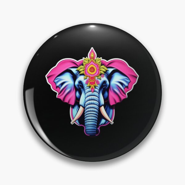 Item preview, Blue Indian elephant  designed and sold by Roxburylane.