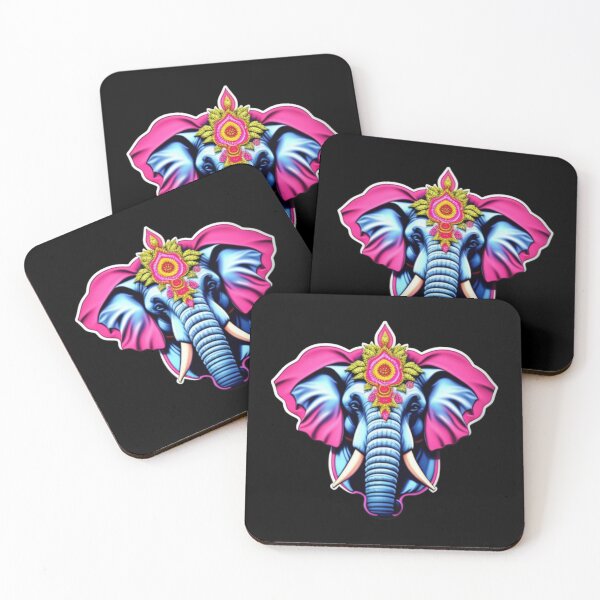 Item preview, Blue Indian elephant  designed and sold by Roxburylane.