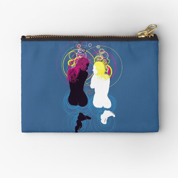 black girl white girl (and cyan magenta yellow) Zipper Pouch