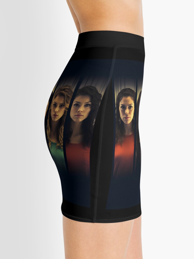 Thumbnail 2 of 4, Mini Skirt, Orphan Black Fan Art 2 (Sarah Manning) designed and sold by AwesomeAiArt.