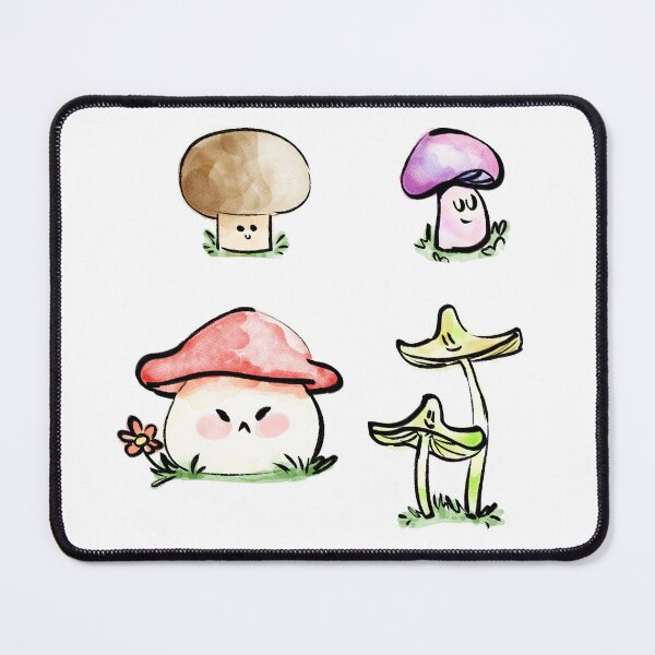 Item preview, Four Mushroom Friends Watercolor  designed and sold by SavoCoco.