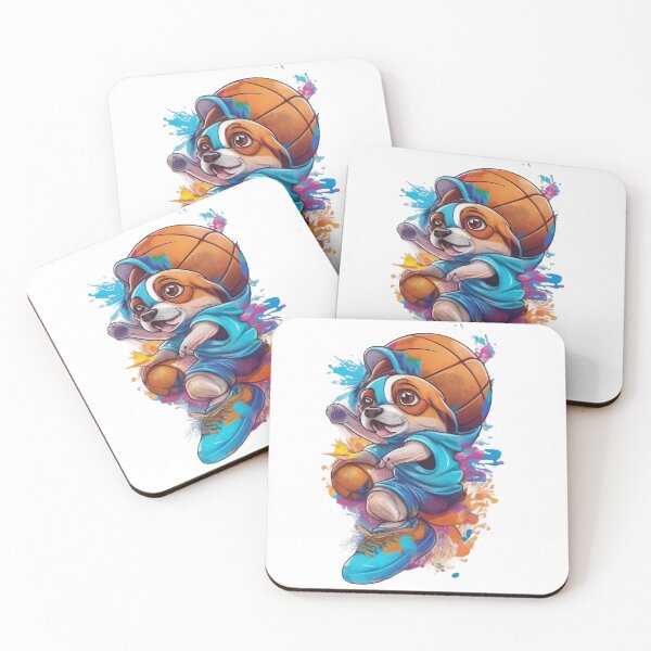 Item preview, Basketball-playing dog - colorfull designed and sold by CRAFTARTTR.