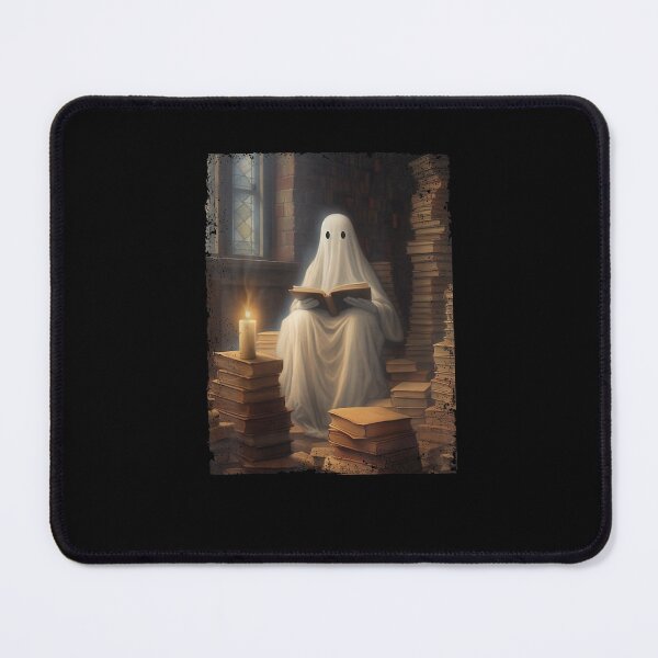 Item preview, Gothic Halloween Ghost Reading Book Window Dark Academia designed and sold by MissRasheedHam.