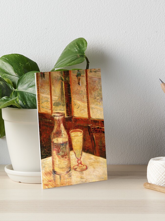 Still Life With Absinthe By Vincent Van Gogh Reproduction Art Board Print By Rozabellera Redbubble