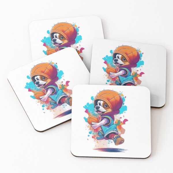 Item preview, Basketball-playing dog - colorfull designed and sold by CRAFTARTTR.