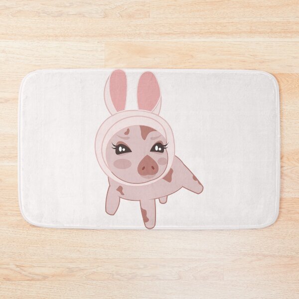 Item preview, Pig, mini pig, cute pink pig with bunny ears designed and sold by gllemm.