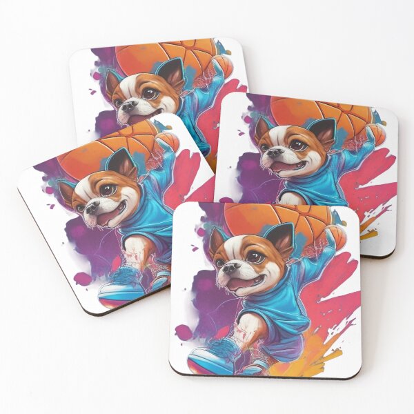 Item preview, Basketball-playing dog - colorfull designed and sold by CRAFTARTTR.