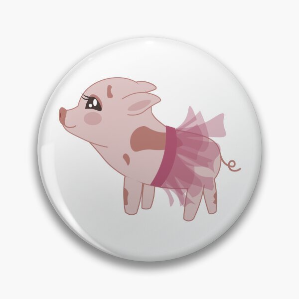 Item preview, Pig, mini pig, cute pink pig in a pink skirt designed and sold by gllemm.