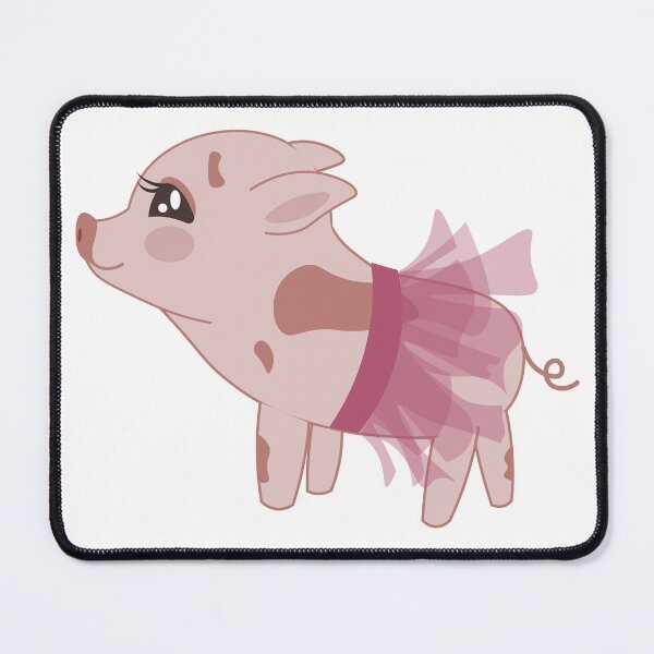 Item preview, Pig, mini pig, cute pink pig in a pink skirt designed and sold by gllemm.