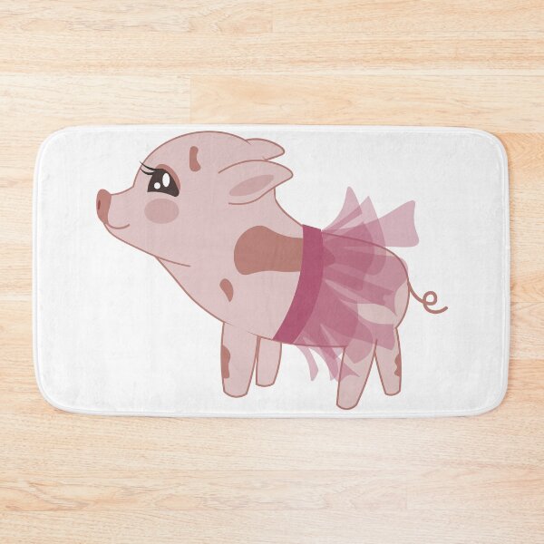 Item preview, Pig, mini pig, cute pink pig in a pink skirt designed and sold by gllemm.