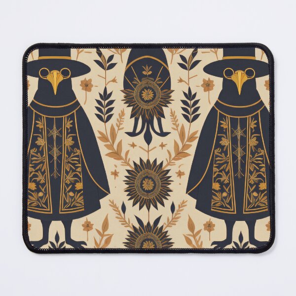 Item preview, Vintage Plague Doctor SCP-049 Halloween Illustration Fall Leaves Print Pattern designed and sold by CoffeeIsATrip.
