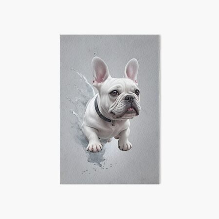 The vector illustration captures the charm of a white French Bulldog playful splashing in the water. Art Board Print for Sale by Best Art 32