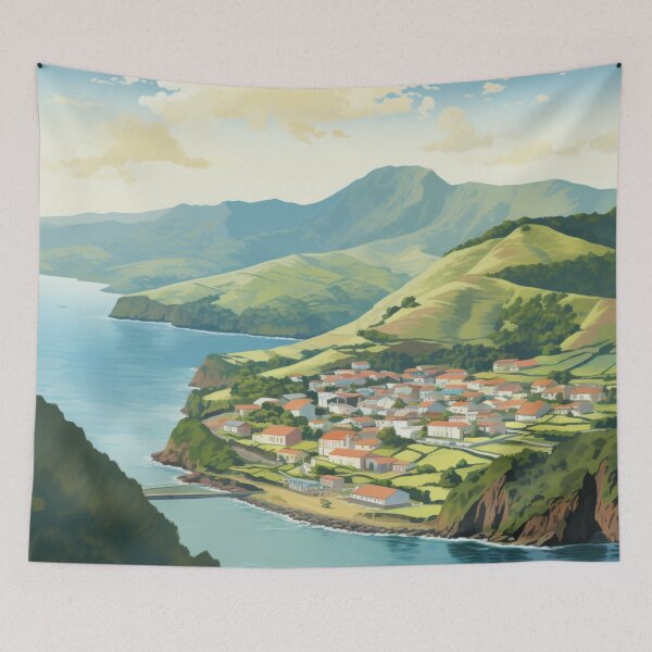 Item preview, A Vintage Travel Illustration of Azores - Portugal  designed and sold by GoodOldVintage.