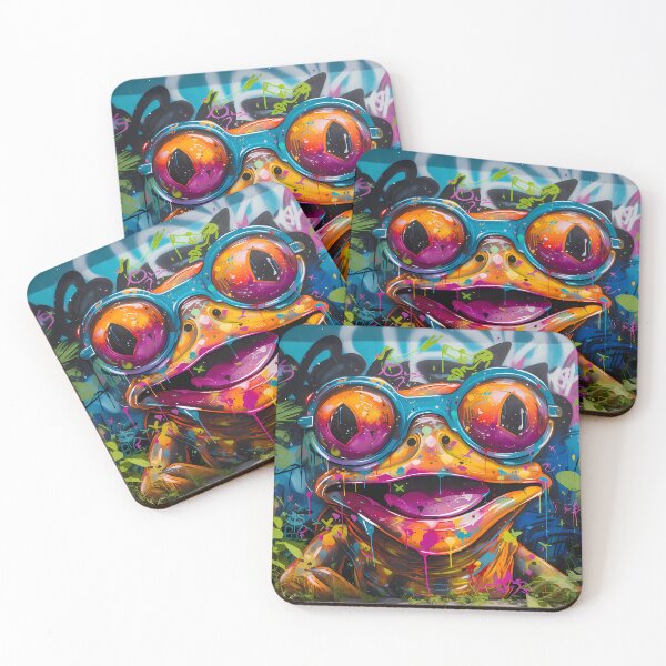 Item preview, Colorful frog in modern style designed and sold by cardsandmoreUG.