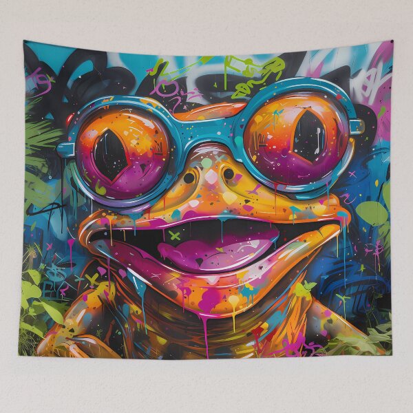Item preview, Colorful frog in modern style designed and sold by cardsandmoreUG.