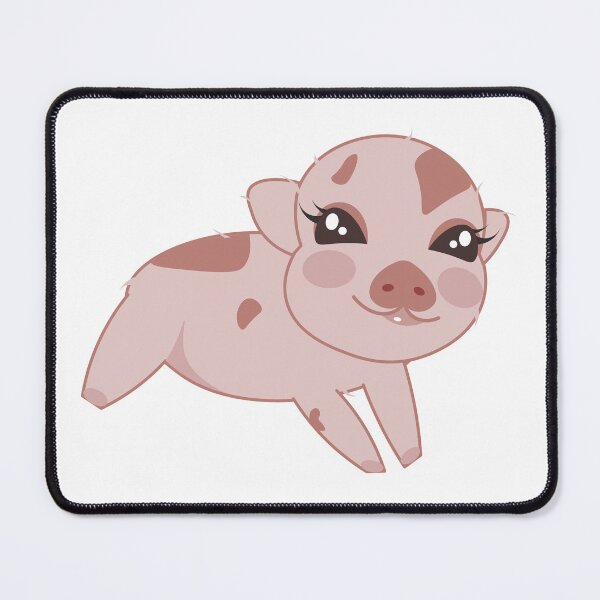 Item preview, Pig, mini pig, cute pink pig smiling designed and sold by gllemm.