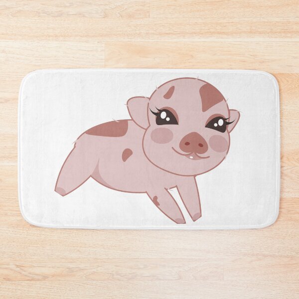 Item preview, Pig, mini pig, cute pink pig smiling designed and sold by gllemm.