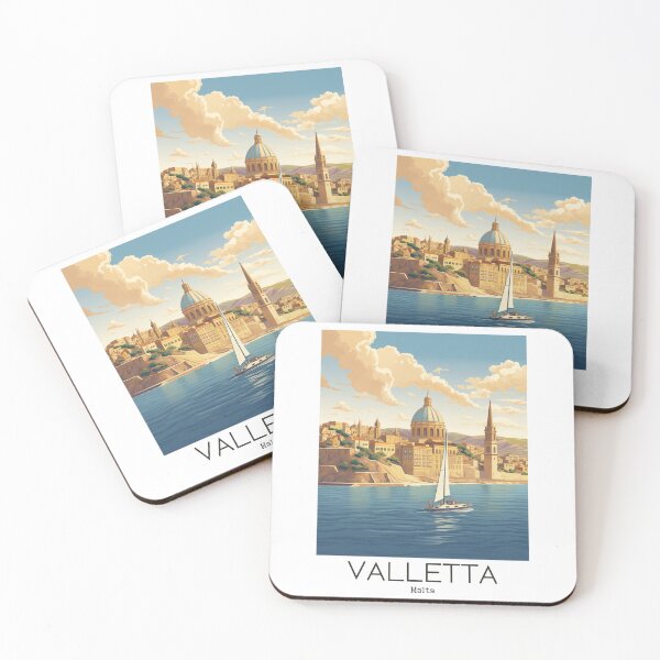 Item preview, A Vintage Travel Illustration of Valletta - Malta  designed and sold by GoodOldVintage.
