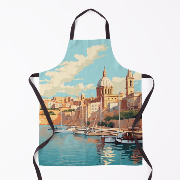 Item preview, A Vintage Travel Illustration of Valletta - Malta designed and sold by GoodOldVintage.