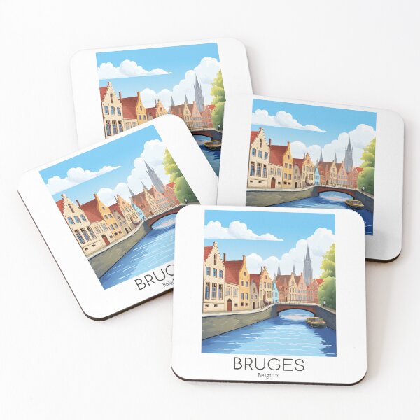 Item preview, A Vintage Travel Illustration of Bruges - Belgium designed and sold by GoodOldVintage.