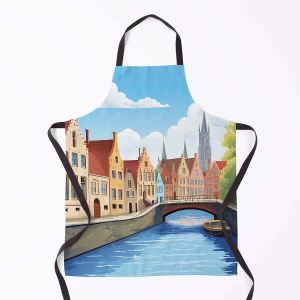 Item preview, A Vintage Travel Illustration of Bruges - Belgium designed and sold by GoodOldVintage.