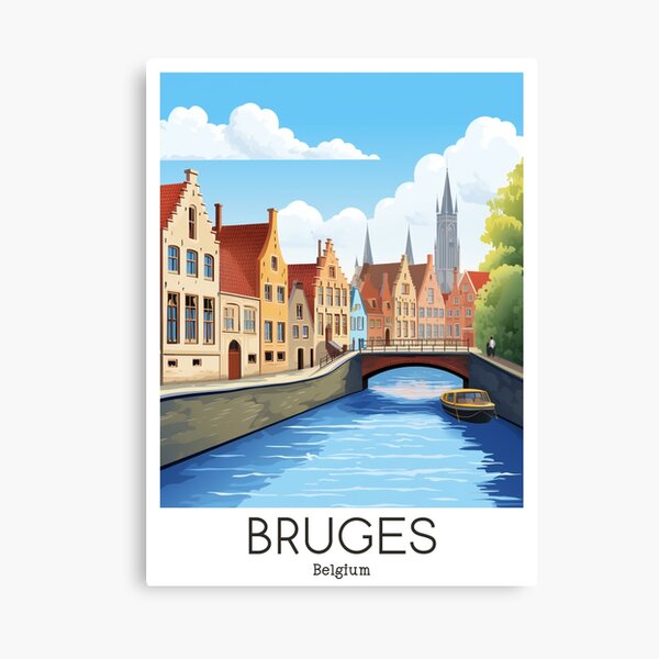 Item preview, A Vintage Travel Illustration of Bruges - Belgium designed and sold by GoodOldVintage.