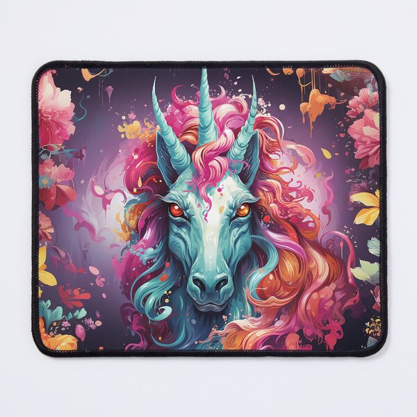 Item preview, Three-Horned Majesty: Flowered Unicorn designed and sold by FuroAI.