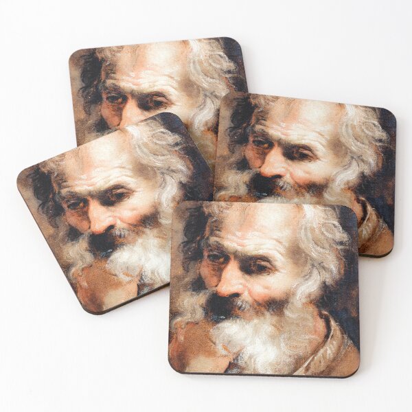 Item preview, Annibale Carracci: Expressive 'Head of an Old Man' Portrait designed and sold by TheSoulOfArt.