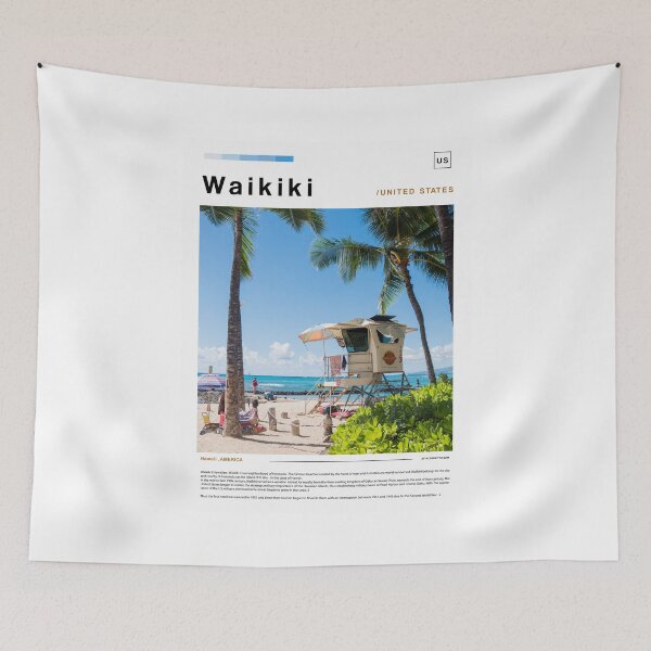 Item preview, Waikiki poster landscape designed and sold by paulrommer.