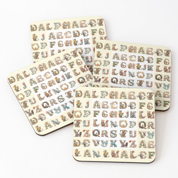 Item preview, Animal Floral Hidden Alphabet designed and sold by ieluxury.