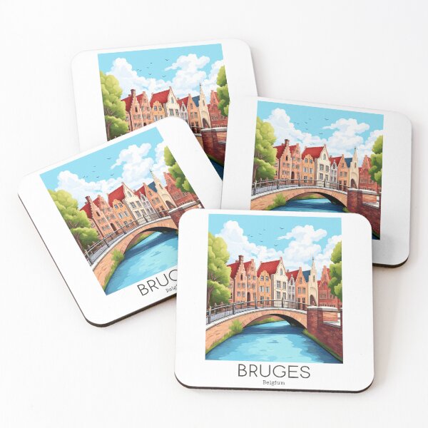 Item preview, A Vintage Travel Illustration of Bruges - Belgium designed and sold by GoodOldVintage.