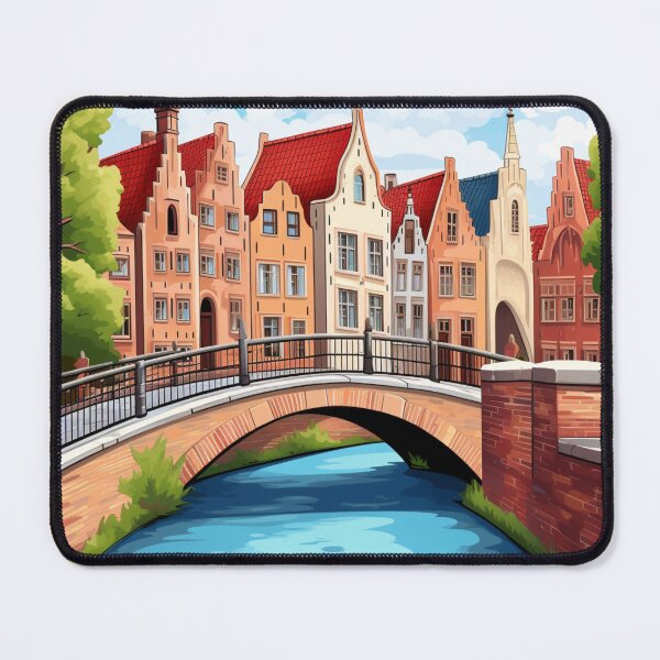 Item preview, A Vintage Travel Illustration of Bruges - Belgium designed and sold by GoodOldVintage.