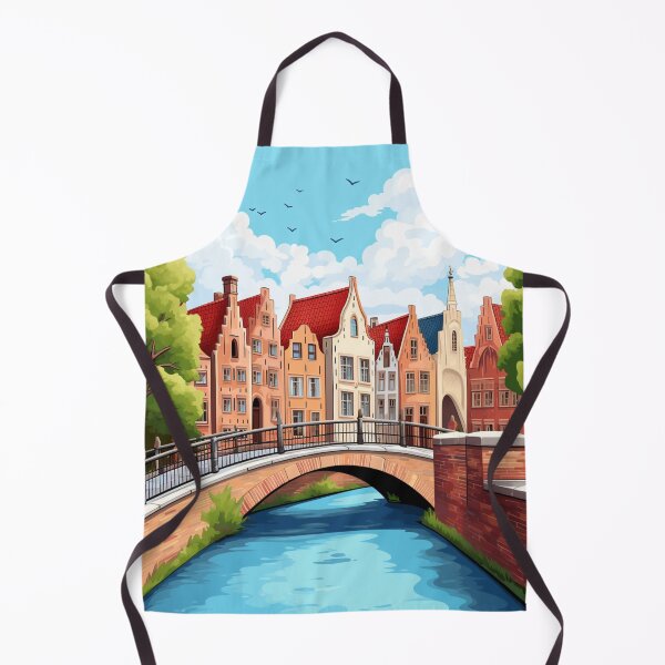 Item preview, A Vintage Travel Illustration of Bruges - Belgium designed and sold by GoodOldVintage.