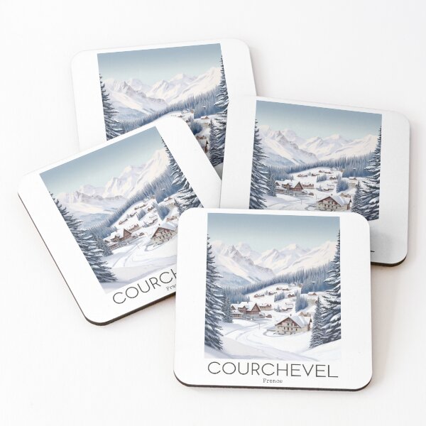 Item preview, A Vintage Travel Illustration of Courchevel - France designed and sold by GoodOldVintage.
