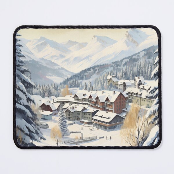 Item preview, A Vintage Travel Illustration of Courchevel - France designed and sold by GoodOldVintage.