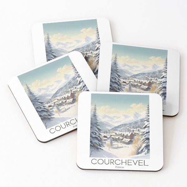 Item preview, A Vintage Travel Illustration of Courchevel - France designed and sold by GoodOldVintage.