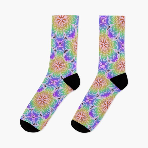 Item preview, Rainbow Flower pattern designed and sold by coloryourwings.
